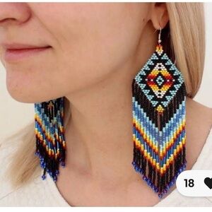 Big & Bold Beaded Southwestern Earrings